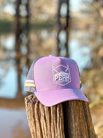 Purple Stripe Trucker Cap